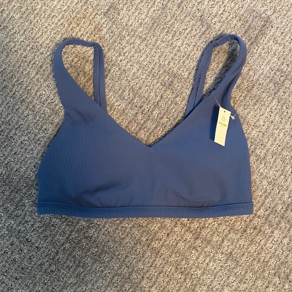 aerie Other - BNWT Aerie Offline Ribbed Plunge Sports Bra Size medium blue